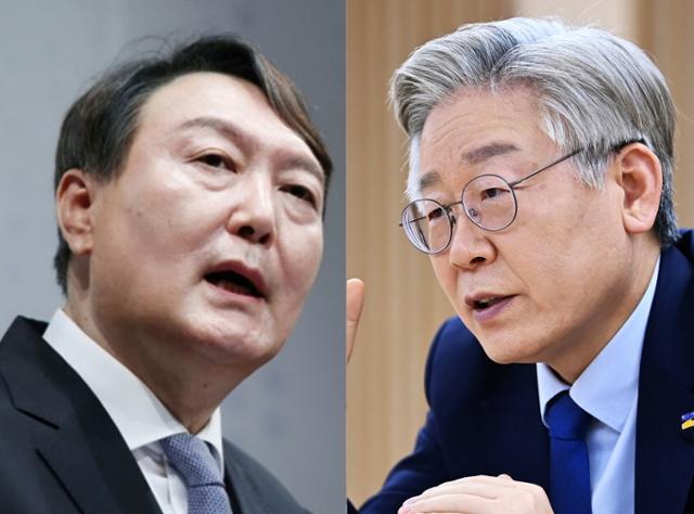 윤석열(왼쪽) 전 검찰총장과 이재명 경기지사. 한국일보 자료사진