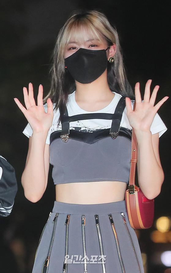 Ryu Jin of group ITZY poses at Park So Hyuns Love Game held at SBS in Yeouido, Seoul on the afternoon of the 5th.