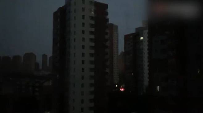 지난달 23일, 중국 랴오닝성 선양시 정전