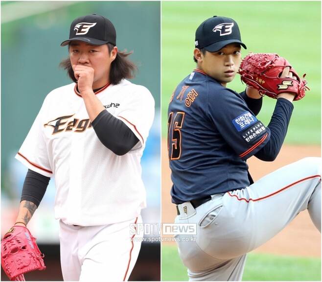 ▲ 한화 김범수(왼쪽)와 김기중이 각기 다른 이유로 올 시즌을 조금 일찍 마쳤다. ⓒ곽혜미 기자