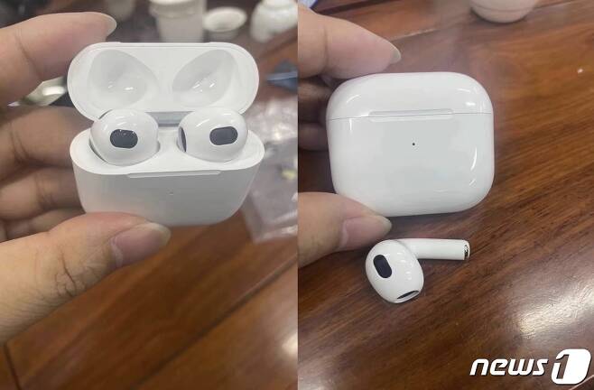 IT트위터리안 리크스애플프로(LeaksApplePro)가 유출한 가장 최신의 애플 에어팟 3세대의 실물 사진(트위터 갈무리) © 뉴스1