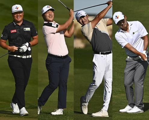 2021년 미국프로골프(PGA) 투어 더 CJ컵에 출전한 임성재, 이경훈, 김성현, 강성훈 프로가 경기하는 모습이다. 사진제공=게티 이미지 for 더CJ컵