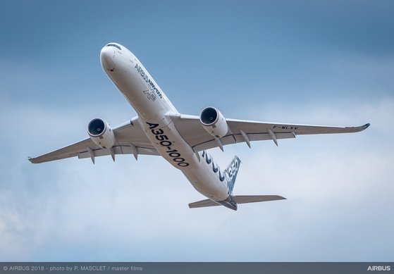 유럽 항공기 제조사인 에어버스가 제작한 A350-1000. [사진 에어버스]