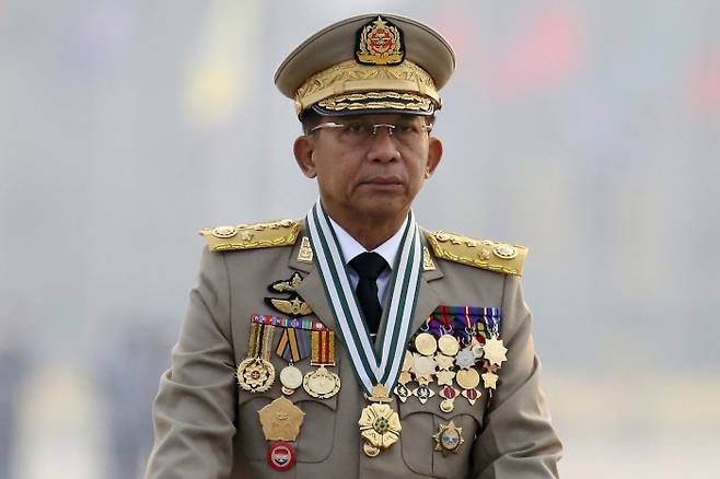 민 아웅 흘라잉 미얀마 군부 최고사령관 AP연합뉴스