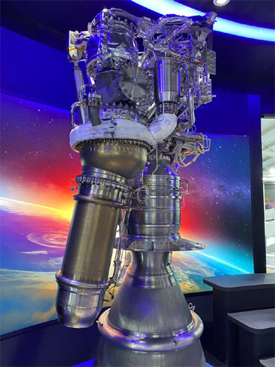 한화에어로스페이스가 18일 공개한 누리호 액체로켓 엔진 실물. [사진 제공 = 한화]