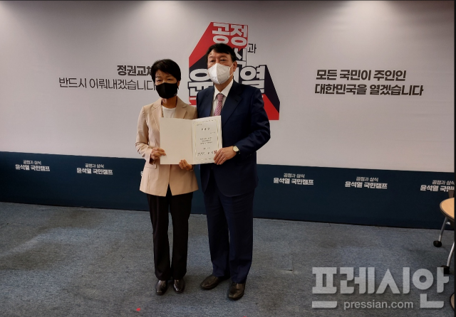 ▲지난 17일 윤석열캠프는 이진숙 대전MBC 사장을시민사회 총괄본부 대변인 으로 영입했다