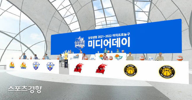 18일 메타버스 방식으로 진행한 2021~22시즌 여자프로농구 미디어데이의 한 장면. WKBL 제공