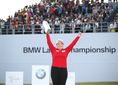 2021년 미국여자프로골프(LPGA) 투어 BMW 레이디스 챔피언십에 출전하는 장하나 프로. 사진은 2019년 대회 때 모습이다. 사진제공=BMW KOREA