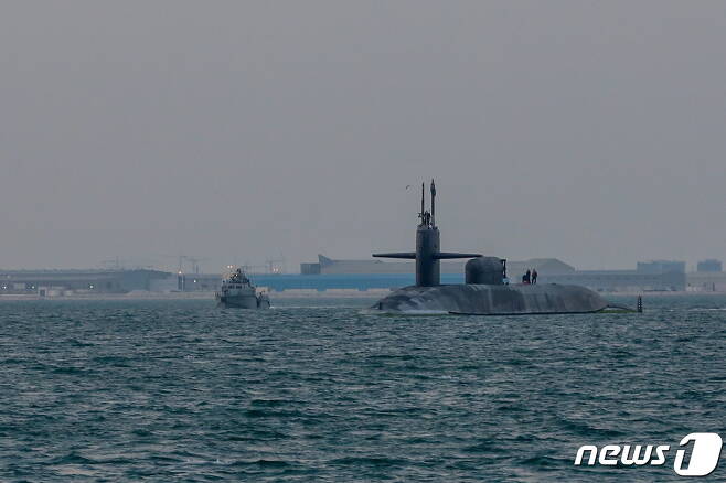 미국 핵 잠수함 SSGN 729 조지아함. 기사 내용과 무관. © 로이터=뉴스1 © News1 정윤영 기자