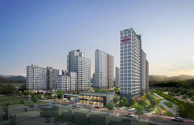 태영건설이 경상남도 진주시 신진주 역세권에 공급하는 ‘신진주역세권데시앙’ 투시도/사진=태영건설