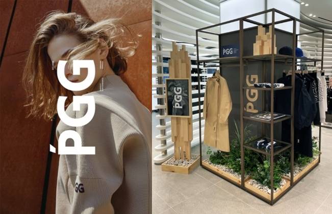 파리게이츠 도곡 직영점 매장 모습과 PGG컬렉션
