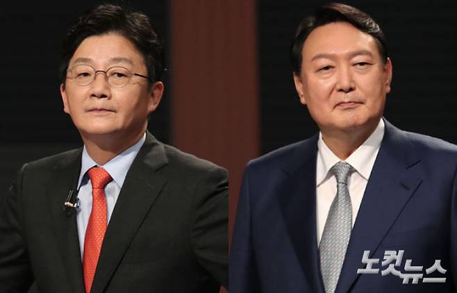 유승민(왼쪽) 윤석열 국민의힘 대선 경선 후보. 이한형 기자
