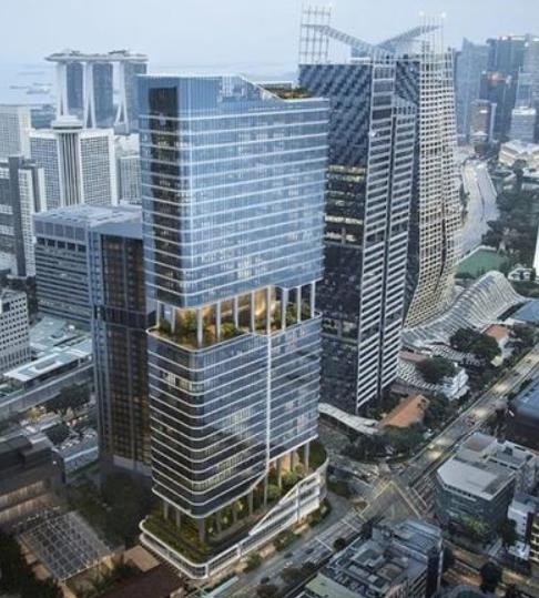 현대건설이 올해 9월 수주한 싱가포르 쇼 타워(saw tower) 재개발 조감도  [현대건설 제공]