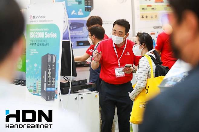 2021 세계 보안 엑스포(SECON & eGISEC) 당시 한드림넷 부스 (제공=한드림넷)