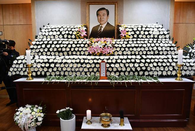 노태우 전 대통령의 빈소가 27일 오전 서울대병원 장례식장에 마련됐다. 사진공동취재단.