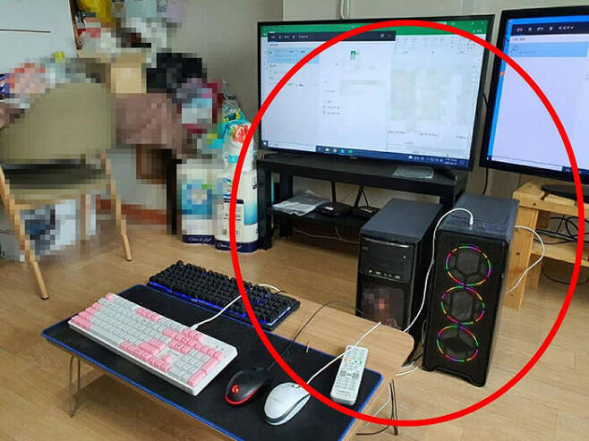 불법 도박사이트 운영에 사용된 컴퓨터