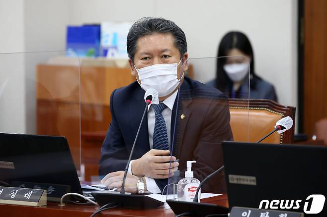 정청래 더불어민주당 의원./뉴스1 © News1 구윤성 기자
