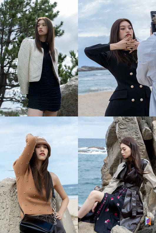 Weki Meki Kim Do-yeon made a strong impression with his unique aura.Fantasy O, a subsidiary company, unveiled the behind-the-scenes cut of the November issue of Marie Claire, a fashion magazine featuring Kim Do-yeons chic and stylish charm.Kim Do-yeon in the behind-the-scenes cut captures the attention at once with sophisticated visuals and unique styling.Especially, it showed the confidence of Photo Goddess by boldly trying various poses with nature such as sea, tree, rock.In addition, the hair that naturally disturbed the wind and the intense but intense eyes added to the atmosphere of Kim Do-yeon.Above all, Kim Do-yeon is the back door that attracted the admiration of the field staff with the professionalism that fully captures the surrounding terrain and costume points that change every cut and fully demonstrates the charm.Meanwhile, Kim Do-yeon is playing the role of Lee Ha-nui in the SBS gilt drama One the Woman, playing the role of supporting actor and Kang Mi-nas childhood.The difference between the two-player character in the play is delicately drawn, and the complex emotional expression is also well received with stable acting ability.