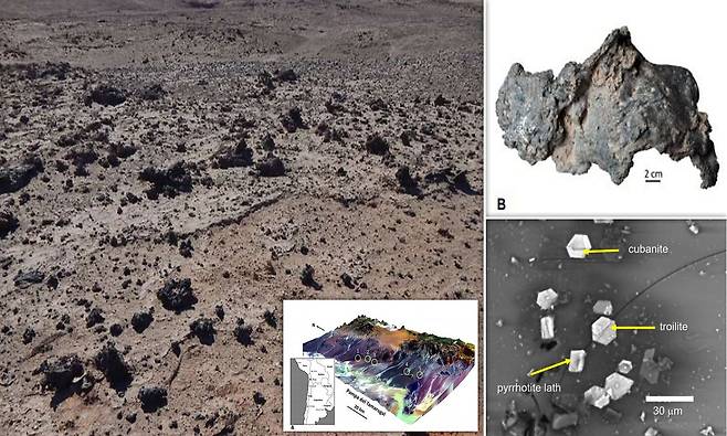 아타카마 사막 위 무수한 유리 파편, ‘고대 혜성 폭발’ 작품
