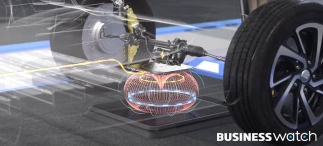 자기공진방식을 활용한 무선충전기시스템. /사진=현대차그룹 유튜브 캡처