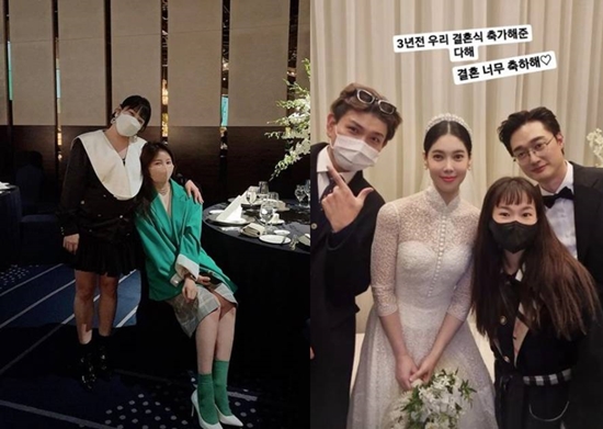 In August, Lee Jang-won said, A good person who wants to plan the future together appeared in my life. I decided to start my life as a family with Bae Da Hae, who enjoys our music and respects and loves me. I announced my marriage.The wedding ceremony was held privately in Seoul, and the celebration was held by Peppertones member Shin Jae-pyeong and the actor Ha Seok-jin.On this day, Ahn Hye-Kyung posted a picture on his instagram with an article entitled Were all right! So beautiful, more beautiful than any princess, so much congratulations, I love you, all of us.He also mentioned singer transfer, Sohyang, Shin Jae-pyeong, and You Hee-yeol, saying, I love it so much.In addition, I wanted to see it for a long time, the picture of gag woman Kim Yeong-hee is also seen.Kim Ji-seok, who is known for his usual close friends, also released a photo of his visit to the wedding ceremony, saying, The married man among the problematic men. Congratulations, friend.The photos showed Kim Ji-seok, Ha Seok-jin, Joo Woo-jae, broadcaster Jeon Hyun-moo and Dottie.Hong Hyun-hee and Ja-Son also announced the wedding scene on the same day through the Instagram, saying, I congratulate you on your wedding three years ago, so congratulations on your marriage.Meanwhile, Lee Jang-won made his debut with Peppertones in 2004. He appeared on TVN entertainment program Problematic Man and received much love as a brain sexy character.Bae Da Hae made his debut as Vanilla Lucy in 2010; he was noted for his Nella Fantasia in KBS 2TV entertainment Mans Qualification.Photo: Ahn Hye-Kyung, Hong Hyun-hee, Kim Ji-seok, Kim Yeong-hee Instagram