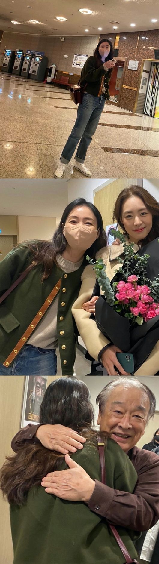 Actor Choi Ji-woo has unveiled a lovely two-shot with Lee Yeon-hee.Choi Ji-woo posted several photos on his personal instagram on the 18th, along with an article entitled # Cordelia # Clown of # Lear King Yeonhee and Lee Soon-jae Sam was really the best.Choi Ji-woo in the public photo is out to appreciate the play King Lear, starring Lee Soon-jae, Soyujin and Lee Yeon-hee.Even in simple fashion in cardigans and jeans, Choi Ji-woo boasts shining beautiful looks and attracts attention.In particular, Choi Ji-woo greeted the actors in the waiting room and hugged Lee Soon-jae and expressed deep affection, or showed Lee Yeon-hee the essence of pretty child next to pretty child with Femme aux Bras Croisés.Meanwhile, Choi Ji-woo is married to her husband, a non-entertainer of nine years younger in 2018, and has a daughter. She will meet viewers with the original Kakao TV Sorrow.Choi Ji-woo SNS