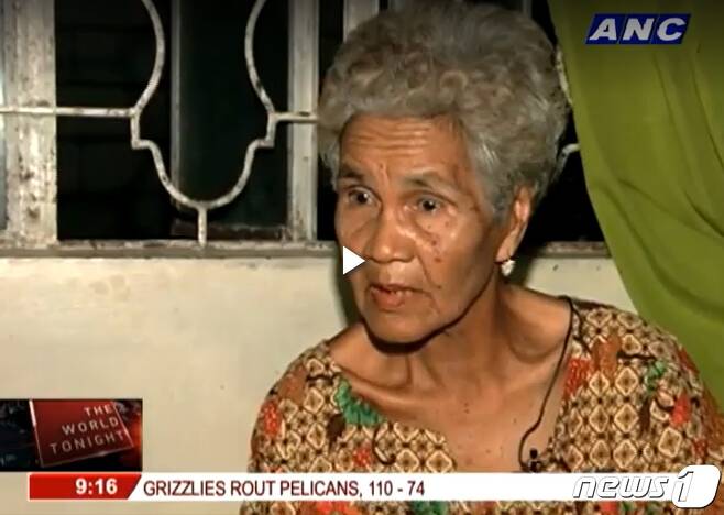 필리핀의 일본군 전시 성폭력 피해자인 이사벨리타 비누야 할머니가 2021년 11월23일 향년 90세의 나이로 세상을 떠났다. 사진은 고인의 생전 ABS-CBN 인터뷰 보도화면 갈무리.