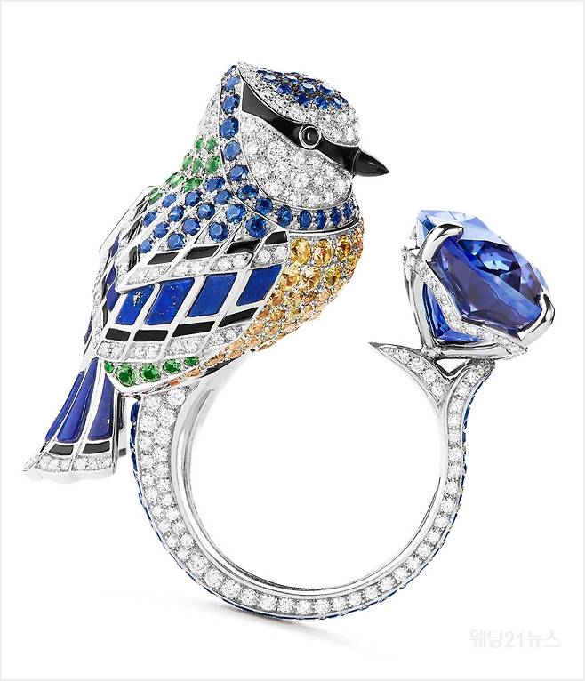 부쉐론 메이사 박새 링 가격미정. Animaux_de_collectionMeisa_the_Tit_ring