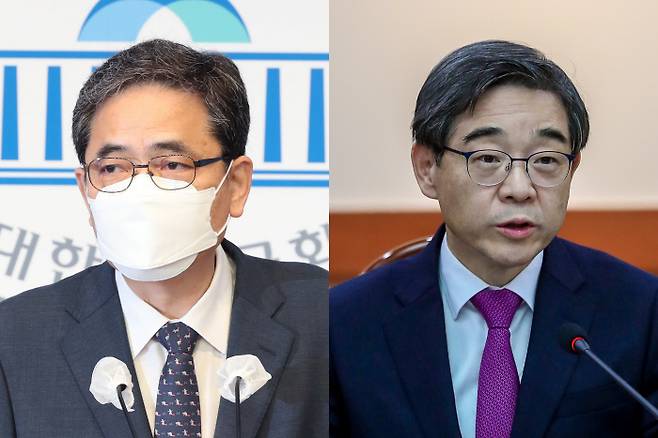 곽상도 전 의원(왼쪽)과 권순일 전 대법관. 연합뉴스