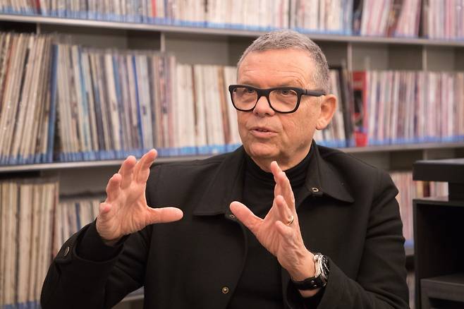 그는 열심히 일하고 함께 먹는 한국의 '회식' 문화에 호감을 갖고 있다./사진=고운호 기자