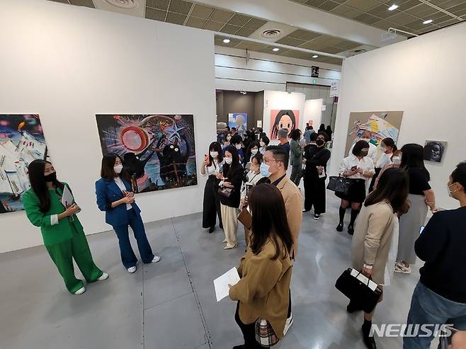 [서울=뉴시스] 한국국제아트페어(KIAF·키아프)에 참가한 초이앤라거갤러리 전시 전경.