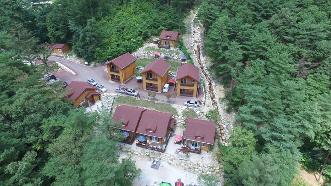 경남 거창군 금원산자연휴양림 숲속의 집. *재판매 및 DB 금지