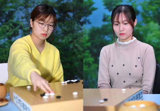 사진=한국기원, 최정(왼쪽)-오유진