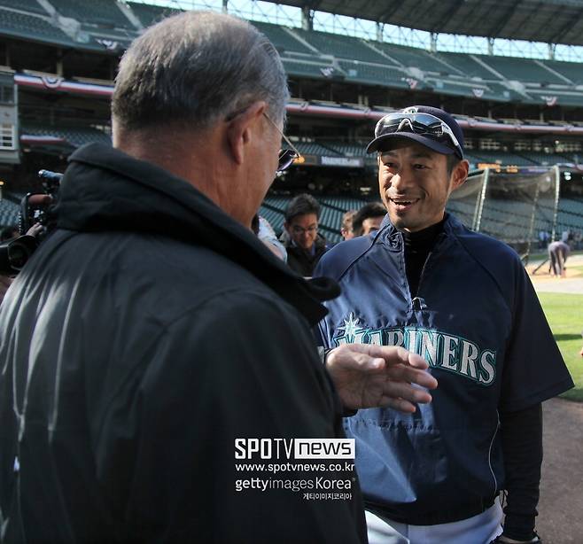 ▲ 장훈(왼쪽)과 스즈키 이치로.