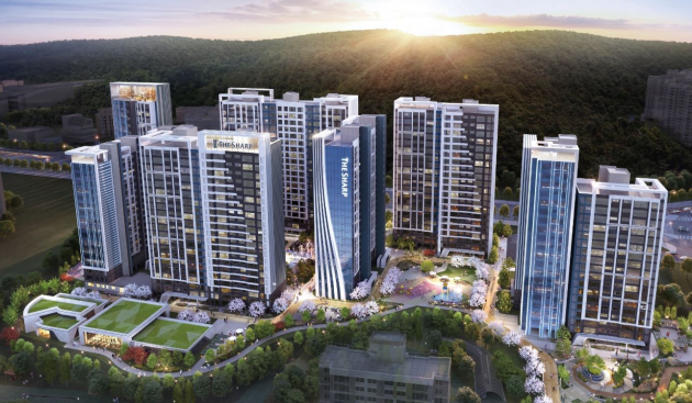 포스코건설이 리모델링할 경기 광교 상현마을 현대아파트 조감도. 사진=포스코건설