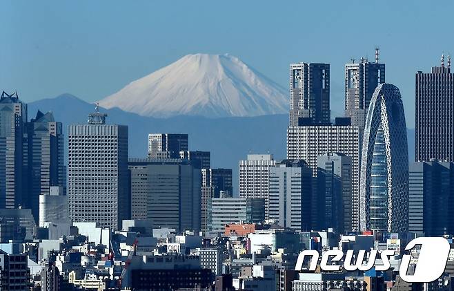 일본 대표적 활화산인 후지산. © AFP=뉴스1