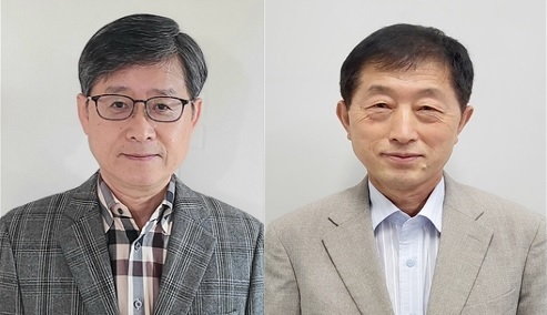 ▲이윤희(왼쪽) 한국전력기술 부장과 김찬식 피움이노베이션  연구소장