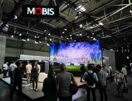 작년 9월 독일 뮌헨에서 열린 'IAA 모빌리티'의 현대모비스 부스. 현대모비스 제공
