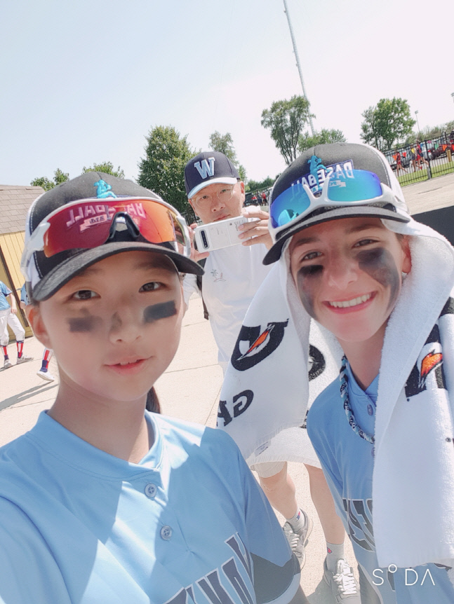 국내 여자선수 최초로 내셔널 걸스 베이스볼토너먼트(2019 National Girls Baseball Tournament)에 초청 받은 박민서. 제공|박철희