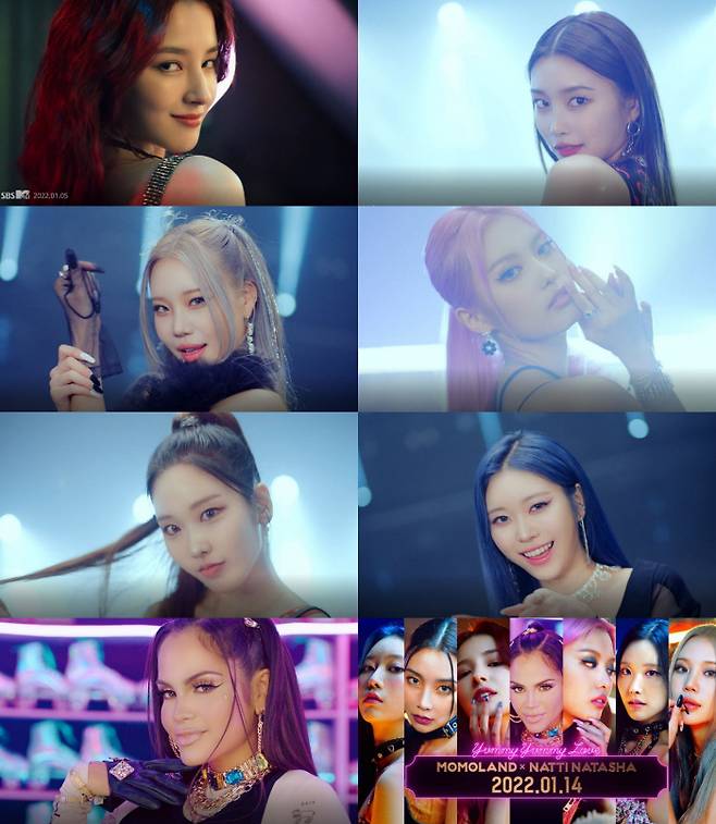 Momoland (MOMOLAND) has heralded funky and sexy performances.Momoland released the first music video Teaser of the digital single album Yummy Love (Yami Yami Rub), which will be released on the 14th through the official SNS channel on the 12th, and started to count back.The released Teaser video caught the eye with a strong impression, even though it was a short amount of about 14 seconds. The members in the video focused their attention on the brilliant appearance as colorful lighting.The unique funky and sexy concept added to the unique styling, causing a hot response from domestic and foreign fans.In particular, at the end of the video, the phrase MOMOLAND x NATTI NATASHA along with the new song title Yummy Yummy Love appeared to amplify expectations for collaboration with Natti Natasha Richardson.Momoland is releasing a variety of Teaser content sequentially ahead of the release of its new album, Yummy Yummy Love.This album, released by Momoland in about a year, is gathering attention with collaboration with South American representative artist Nati Natasha Richardson.Following the mega hit song Poo Poo, the world is paying attention to the special meeting between Momoland and world-renowned singer Natasha Richardson, who have established a solid overseas fandom by succeeding in success in succession with BAM, Bananachacha and Thumbs Up.Meanwhile, Momoland will release the second music video Teaser on the 13th and will heighten the atmosphere before the comeback.