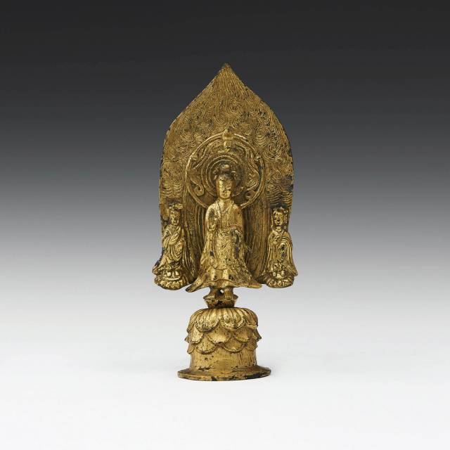국보 제 72호 ‘계미명금동삼존불입상(癸未銘金銅三尊佛立像)’, 간송미술관 소장. /사진제공=케이옥션