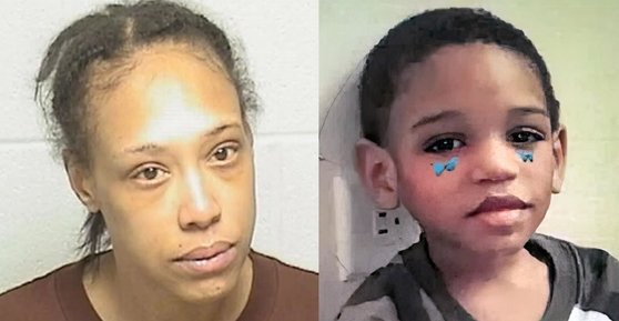 미국 노스시카고의 30대 여성 재니 페리(왼쪽)가 6세 아들을 체벌 후 숨지자 쓰레기봉투에 담아 버렸다. 인터넷 캡처