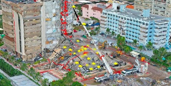 이스라엘군 유니트9900이 플로리다주 아파트 붕괴현장서 3D CGI 이미지 작업을 하고 있다./사진=이스라엘 방위군(IDF) 홈페이지 갈무리