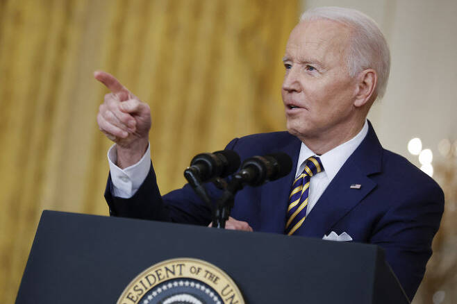 조 바이든 미국 대통령은 러시아를 향해 우크라이나 침공시 “후회하게 될 것”이라며 경고했다. (사진= AFP)