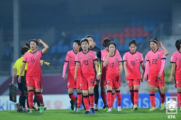 한국 여자축구 국가대표팀. 대한축구협회 제공