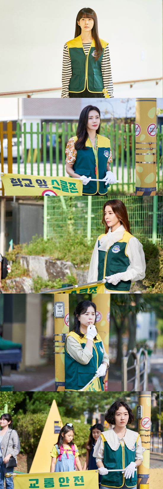 South Korea s moms green mother s club activity scene was captured.JTBCs new Wednesday-Thursday evening drama green mothers club, which is about to be broadcasted in April, is a drama depicting the dangerous relationship between elementary school people and local parents represented by green mothers society.I am curious about what story will be unfolded because I will express the Green Mothers Association, which has been a familiar image to us, as an elementary community where mothers intense psychological warfare is going on.Among them, the still released shows five mothers, Lee Eun-pyo (Lee Yo-won), Chang Chun-hee (Choo Ja-hyun), Seo Jin-ha (Kim Kyu-ri), Kim Yeong-mi (Jang Hye-jin), and Park Yun-joo (Ju Min-gyeong), who are engaged in the activities of the Green Mothers Association. It makes the mood of the air guess.First, Lee Eun-pyo, a highly educated mother from France, shows an awkward appearance even though she wears a green uniform, a symbol of elementary community members.Her psychology, where all the environments of the new place are unfamiliar, is seen.On the other hand, Chun-hee, the number one ranking member of elementary community, boasts a veterans face with a familiar flag and a relaxed expression.Her force, which has long dominated the reality of elementary community, feels beyond the screen.In addition, Seo Jin-has smile, which emits an elegant aura that can not be covered by ordinary green uniforms, attracts attention.Kim Yeong-mi, who has a whistle in his mouth with sharp eyes as if he would not tolerate any violation of the rules, and Park Yoon-joo, who is showing up during the Green Mothers Association, is also interested.Even with the flags, the five mothers whose individualities are clearly visible are amplifying their exciting curiosity about how they will become entangled in the bloody elementary community called Green Mothers club.In addition, wearing the same green uniform, sharing similar concerns about the child, and expecting the different kinds of men who will get closer to each other without knowing themselves.JTBCs new Wednesday-Thursday Evening drama green mothers club will be broadcast for the first time in April, when a detailed psychological battle of five-color mams in a bloody elementary community that can not be avoided by South Korea mothers will take place.Photo = JTBC Studio