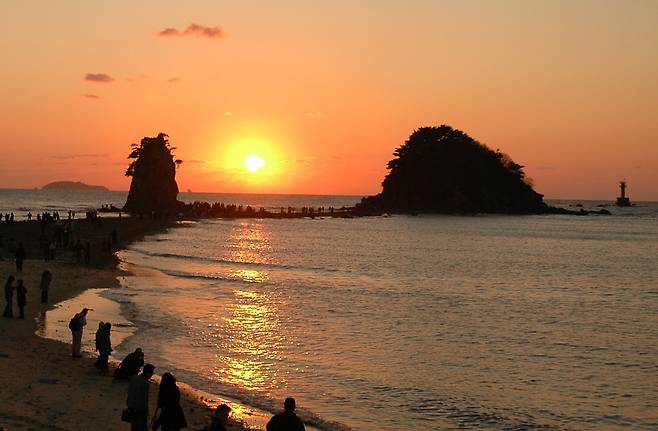 태안 꽃지의 석양