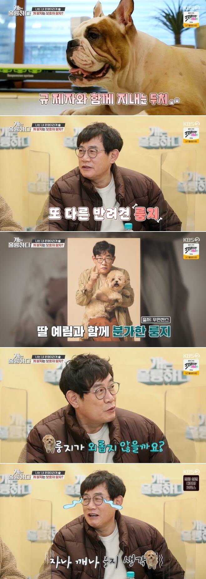 Lee Kyung-kyu misses Pet Runge who followed daughter YerimOn the opening of KBS 2TV Dogs Are Incredible broadcast on February 28, the cast members talked about the words Puppets follow their owners.Lee Kyung-kyu deeply sympathizes and says, Life is a duress. It depends on who lifts it. Duchi lives in my house, but it is a good seller.On the other hand, Lunge lived for a year and took her daughter, Yerim, as she married. Kang Hyung-wook , who heard this, said, My daughter took me and I am a good seller. Lee Kyung-kyu said, Would not it be lonely? I am dying.I cant sleep, she said, revealing her longing for Lunge.
