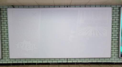 1일 오후 1시 이후 서울 삼성역 광고판에서 내려간 미야와키 사쿠라 생일 광고. 서울교통공사 제공