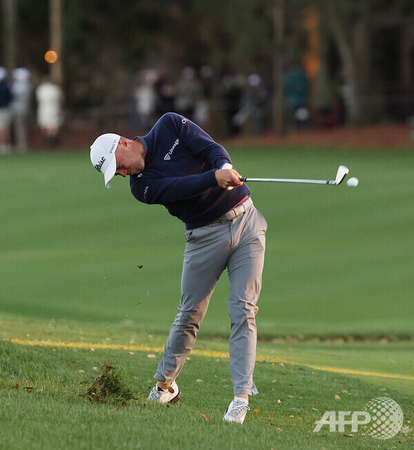 2022년 미국프로골프(PGA) 투어 플레이어스 챔피언십에 출전한 저스틴 토마스가 2라운드에서 경기하는 모습이다. 사진제공=ⓒAFPBBNews = News1
